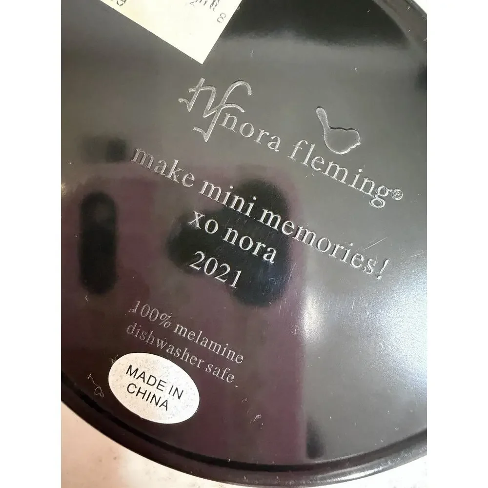 Nora Fleming Melamine Black Bird Birdie Dish 2021 Pink 2020 Limited Edition